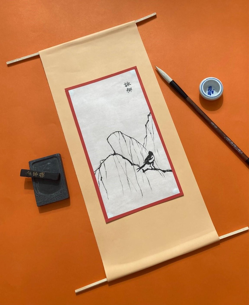 Étagère Double Vintage en Rotin Années 50 – Atelier