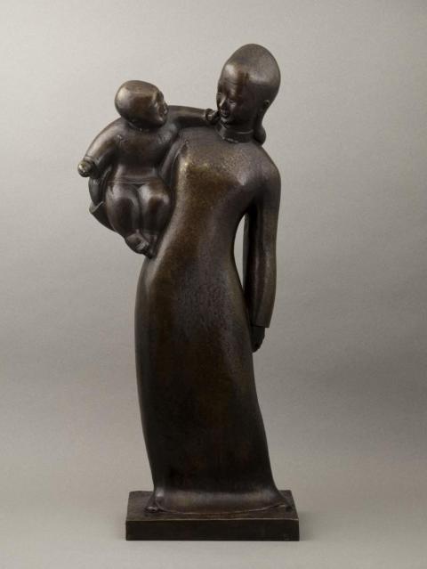Hua Tianyou (1902-1986). "Maternité". Bronze. Paris, musée Cernuschi. 