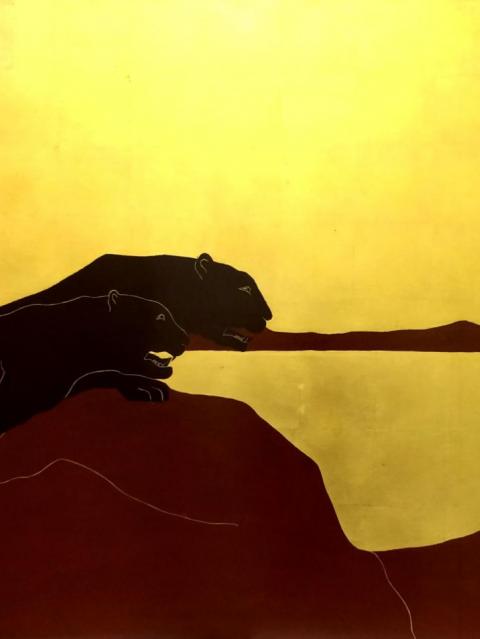 Lionnes à l'affût sur les rives de la Đồng Nai